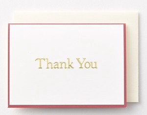 Greeting Card Foil Stamping Mini Thank You