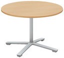 会議テーブル　ビエナ　固定円形天板　ロータイプ塗装脚