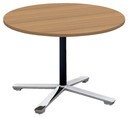 会議テーブル　ビエナ　固定円形天板　ロータイプポリッシュ脚