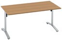 会議テーブル　ビエナ　固定角型天板　塗装脚キャスター