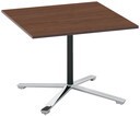 会議テーブル　ビエナ　フラップ型　正方形天板　ポリッシュ脚