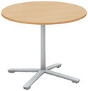 会議テーブル　ビエナ　固定円形天板　塗装脚キャスター