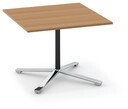 会議テーブル　ビエナ　フラップ型　正方形天板単柱ポリッシュ脚