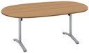 会議テーブル　ビエナ　フラップ型　楕円形天板　塗装脚