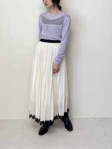 Lace Docking Pleats Skirt