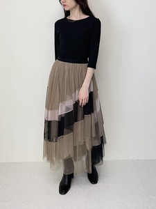 Asymmetry Pleats Skirt