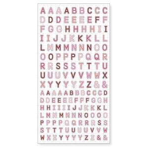 Stickers Character Collection Slim Pink ABC