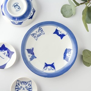 Mino ware Small Plate Cat 16.5cm Made in Japan