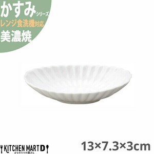 かすみ 白 13×7.3×3cm 楕円皿 小 プレート 美濃焼 約70g 日本製 光洋陶器 レンジ対応 食洗器対応