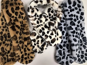 3 Colors Popular Animal Eco Fur Tippet 11 Included Scarf