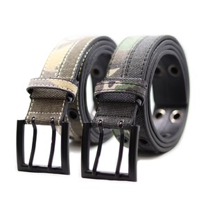 Camouflage Double pin Belt Military Synthetic Leather Casual Belt Leather Belt Denim