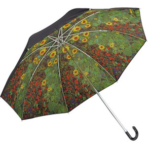 【おしゃれ】名画折り畳み傘(晴雨兼用) ｸﾘﾑﾄ｢ｻﾝﾌﾗﾜｰ｣