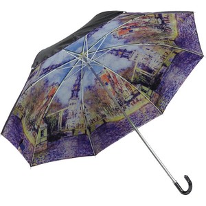 【おしゃれ】名画折り畳み傘(晴雨兼用) ﾓﾈ｢水辺の教会｣