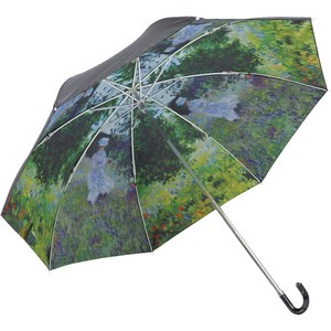 【おしゃれ】名画折り畳み傘(晴雨兼用) ﾓﾈ｢散歩｣