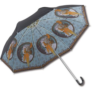 【おしゃれ】名画折り畳み傘(晴雨兼用) ﾐｭｼｬ｢ﾌﾞﾛﾝﾄﾞ｣