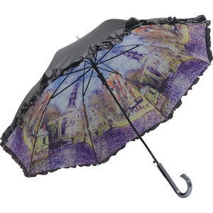 【おしゃれ】名画ﾌﾘﾙｼﾞｬﾝﾌﾟ傘(晴雨兼用) ﾓﾈ｢水辺の教会｣