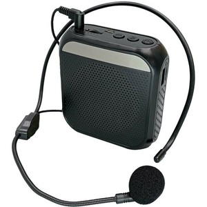 ハンズフリー小型拡声器　黒