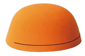 フェルト帽子　オレンジ