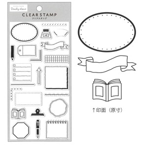 【デコレーション素材】クリアスタンプ　シンプル　209304