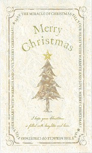 ソラペーパーメッセージカード　名刺　クリスマスツリー　1袋10枚入り