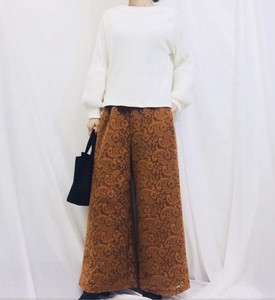 Lace wide pants Made in Japan