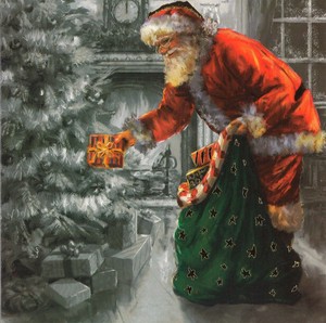 グリーティングカード クリスマス「プレゼントをツリーの下に」