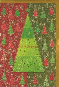 グリーティングカード クリスマス「緑のツリー」