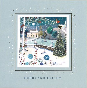 グリーティングカード クリスマス「Merry and Bright」