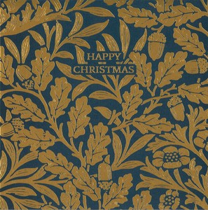 グリーティングカード クリスマス ウィリアム・モリス「ドングリ」