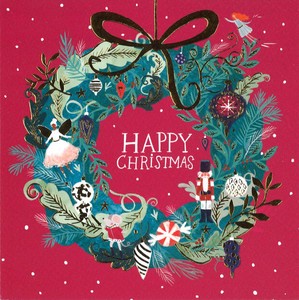 Greeting Card Christmas KS Christmas Wreath 2