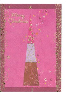 Greeting Card Pink Mini Christmas