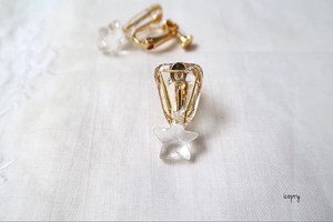 Clip-On Earrings Gold Post Earrings Crystal
