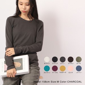 オーガニック コットン Tシャツ カットソー レディース 長袖 UV 加工 多色 フライス