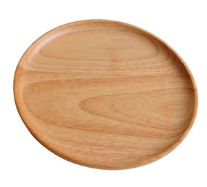 木製　ナチュラル　ゴムの木　大　中　小　丸プレート　皿　日本食品衛生対応