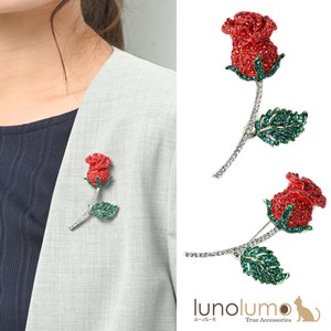 Brooch Red Flower Sparkle Presents Rhinestone Ladies' Brooch