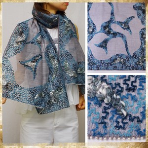 Stole Wool Blend Embroidered Stole