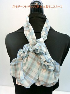 Thin Scarf Plaid Autumn Winter New Item Made in Japan