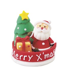シュガードール ニューツリー＆おすわりサンタ クリスマスケーキデコレーション 装飾