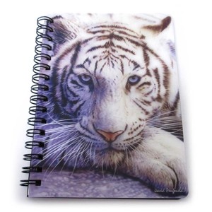 3 Ring Notebook White Tiger