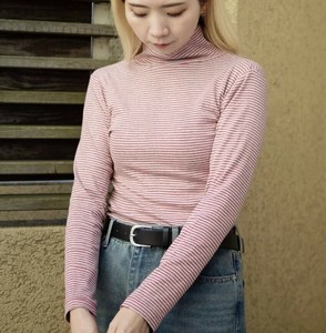 T-shirt Long Sleeve T-shirt Ladies fashion Turtle Neck