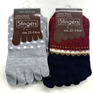 Ladies Heel Attached Five Fingers Socks Design Included