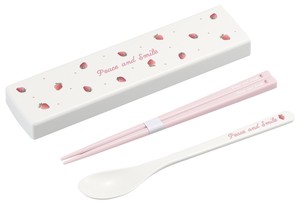 Strawberry Combi Chopstick Spoon Set Made in Japan