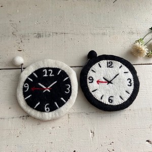 Wool Felt Clock Clock/Watch Pouch Handmade Tray 2