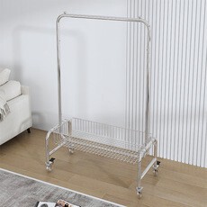 Clothes Hanger Rack 100 cm Storage Attached Storage Stainless Sturdy Entrance