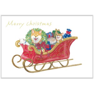 Postcard Christmas Shiba Inu