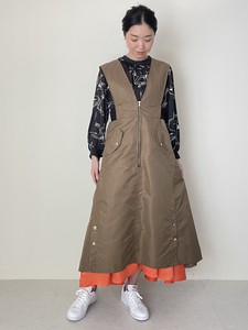Color Scheme Military Zip‐up Jacket Skirt