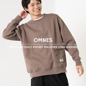 Men's Line Quilt Pocket Pullover Long Sleeve