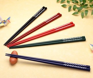 Wakasa lacquerware Chopsticks Dishwasher Safe Checkered 22.5cm 5-colors Made in Japan