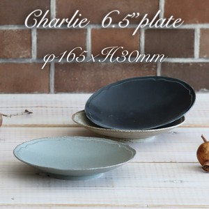 [美濃焼 軽量食器 陶器]Charley チャーリー 6.5"プレート16cm 皿 plate[日本製]2022秋冬新作