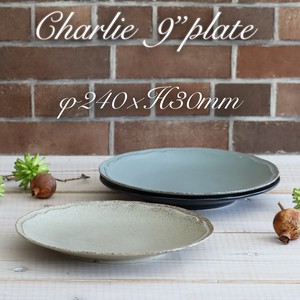 [美濃焼 軽量食器 陶器]Charley チャーリー 9"plate 24cm 皿 plate[日本製]2022秋冬新作